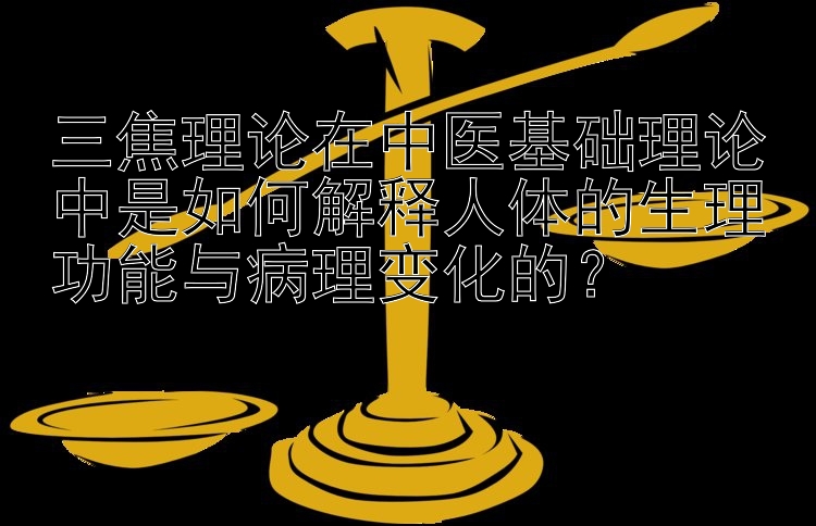 三焦理论在中医基础理论中是如何解释人体的生理功能与病理变化的？